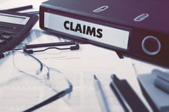 Claims - Ring Binder on Office Desktop with Office Supplies. Business Concept on Blurred Background. Toned Illustration.-2