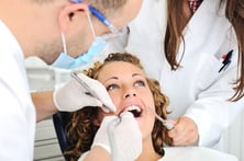 Teeth checkup at dentists office